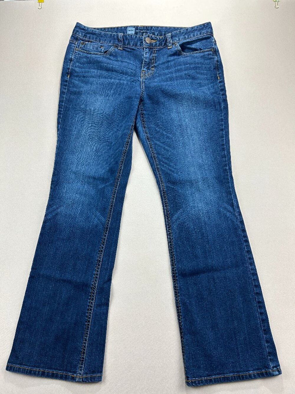 Mossimo Jeans Women's Size 12 Blue Mid Rise Premium Denim Curvy Bootcut Stretch